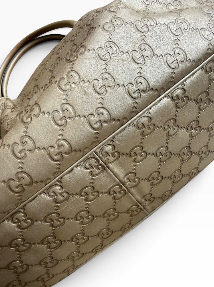 Vintage Gucci Metallic Guccissima Sukey Shoulder Bag image 4