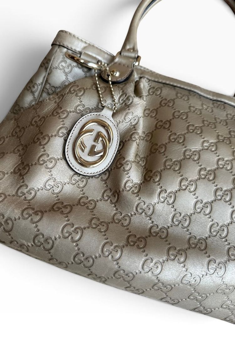 Vintage Gucci Metallic Guccissima Sukey Shoulder Bag image 18