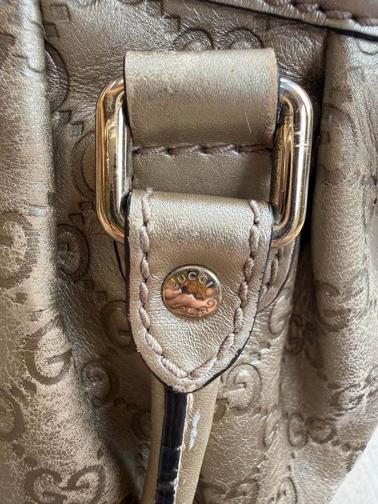 Vintage Gucci Metallic Guccissima Sukey Shoulder Bag image 11