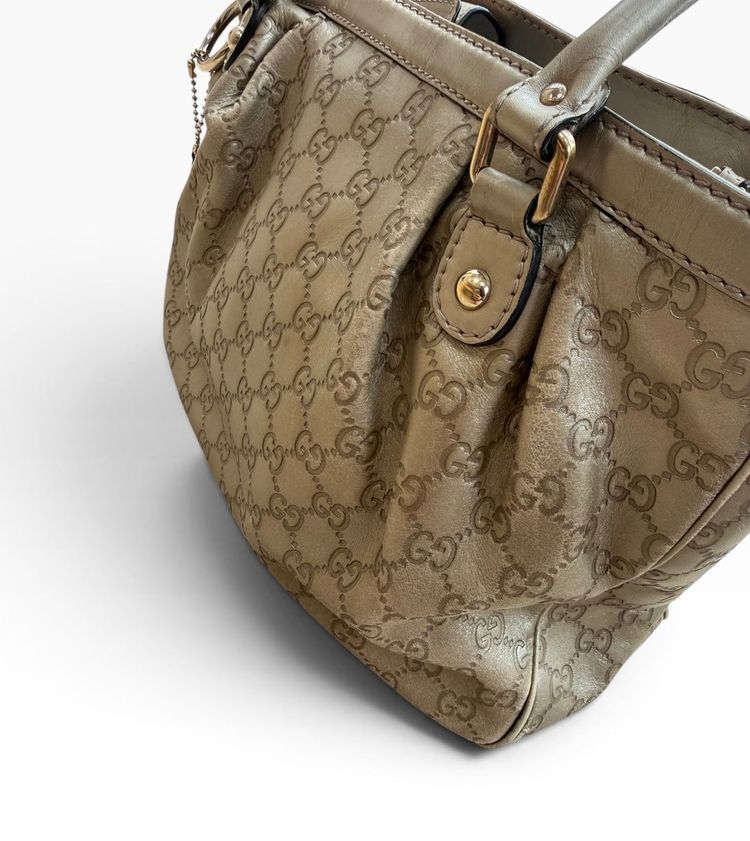Vintage Gucci Metallic Guccissima Sukey Shoulder Bag image 16