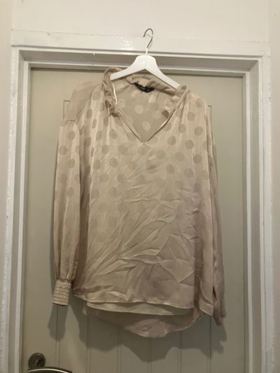 Beige Polka Dot Blouse
