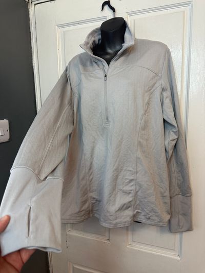 Athletic Works light grey quarter-zip pullover