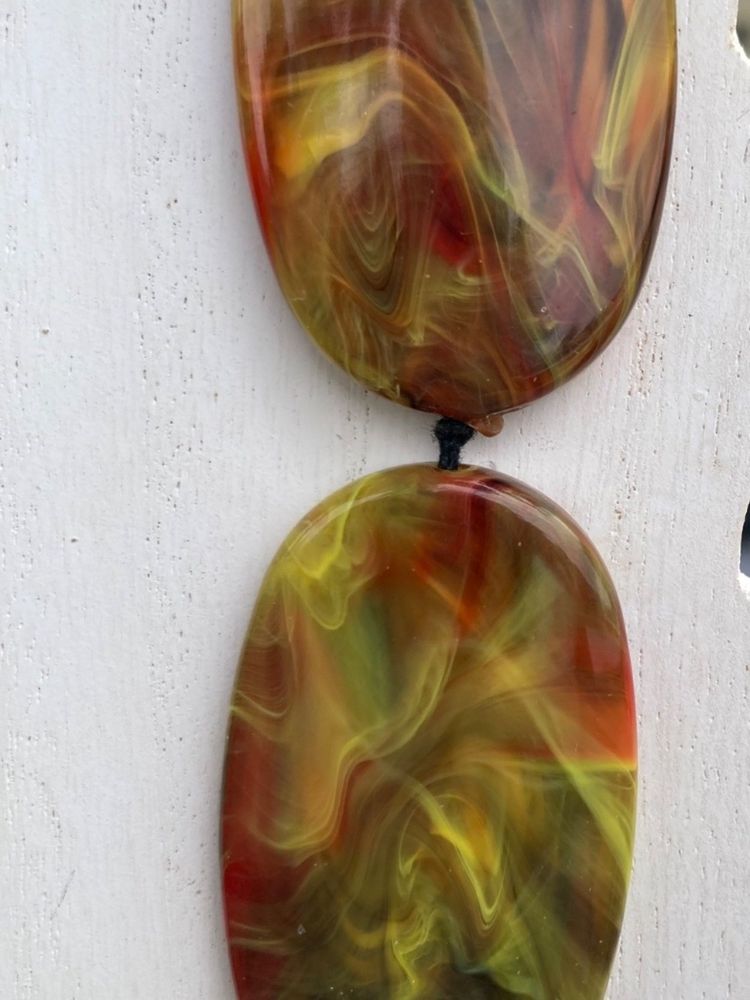 Multicolor Resin Bead Necklace obraz 2