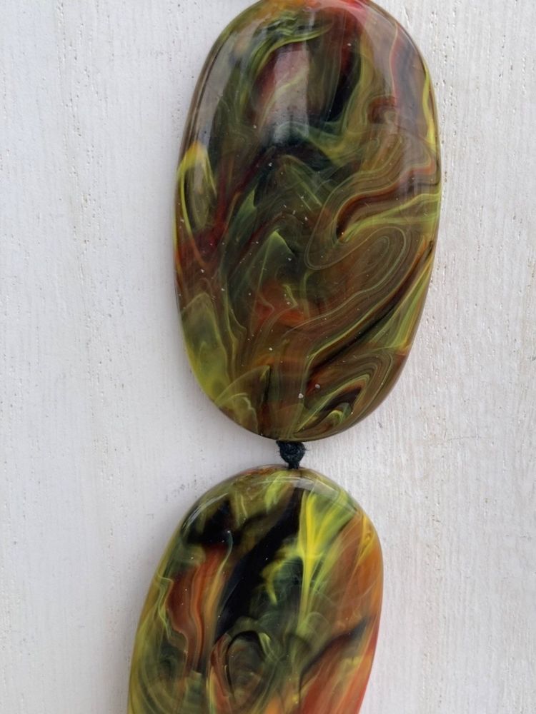 Multicolor Resin Bead Necklace imagen 1