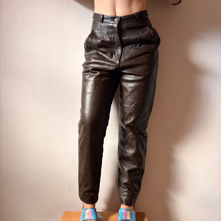 2000s Julian K Genuine Leather Skinny Pants/ Leggings  image 3