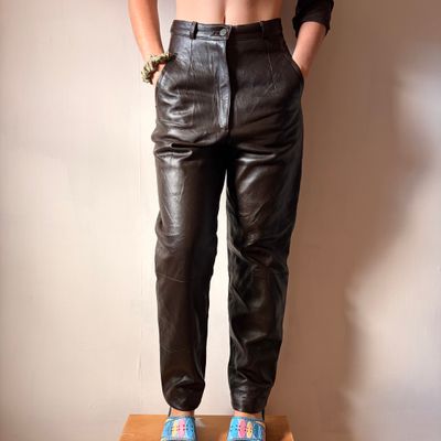 2000s Julian K Genuine Leather Skinny Pants/ Leggings
