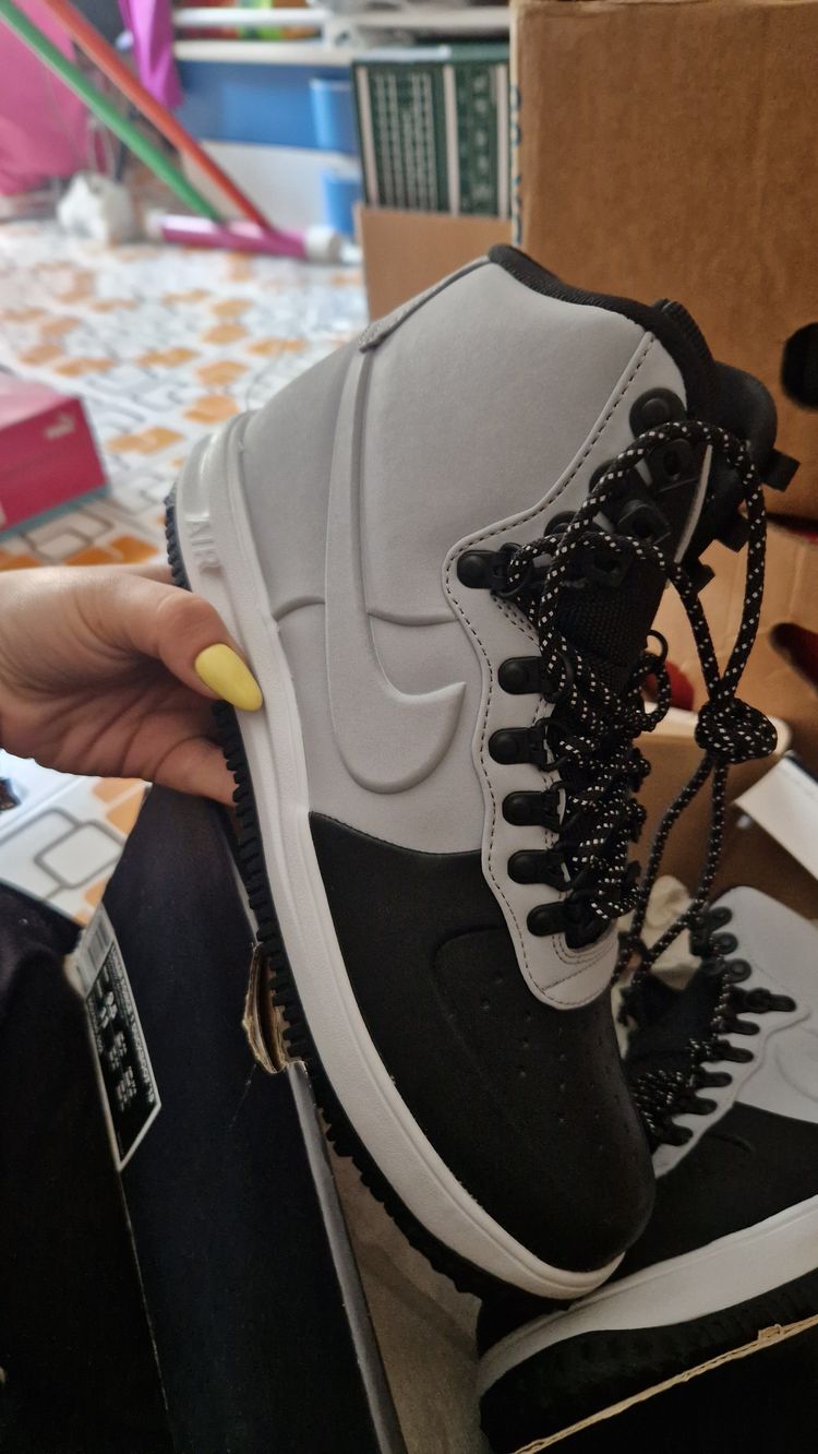 Nike Black And Grey High-Top Sneakers