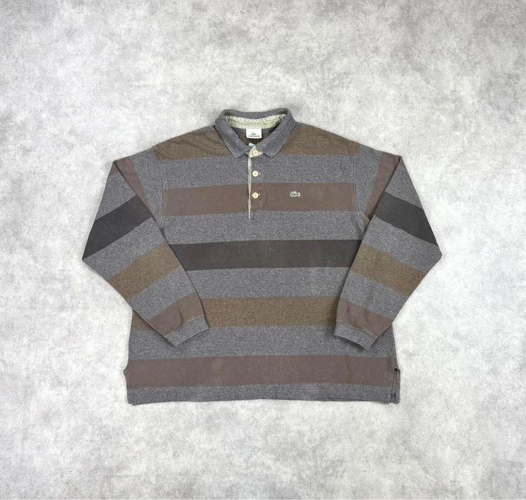 Vintage Lacoste striped polo shirt image 1