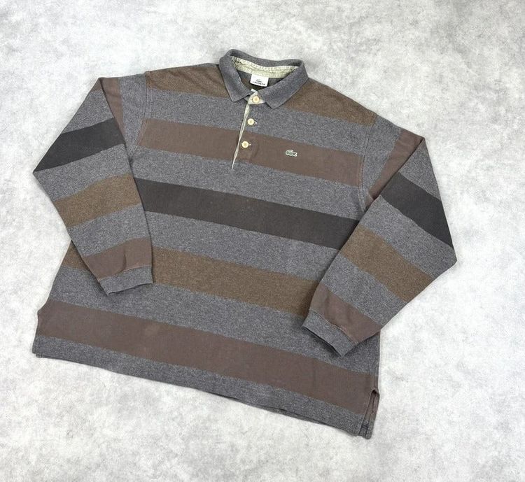 Vintage Lacoste striped polo shirt image 5