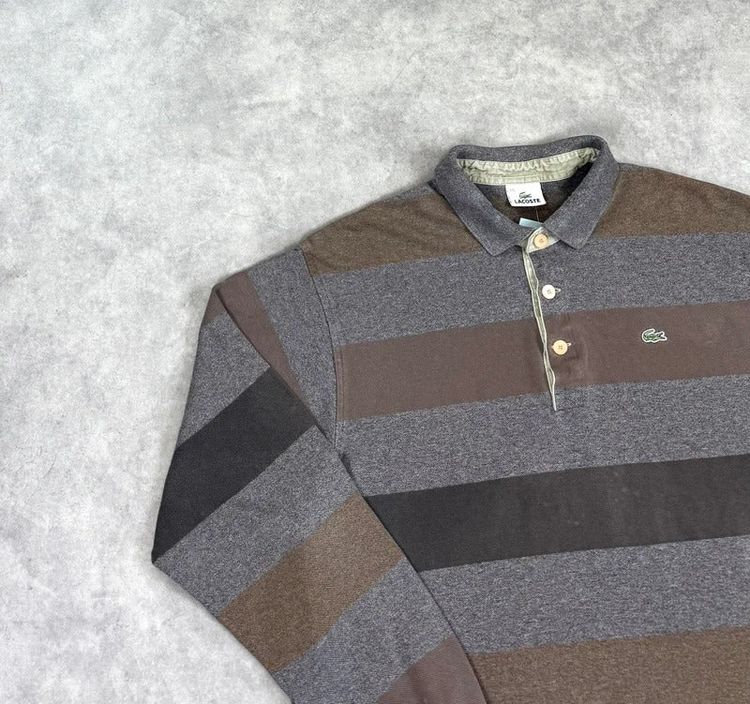 Vintage Lacoste striped polo shirt image 2