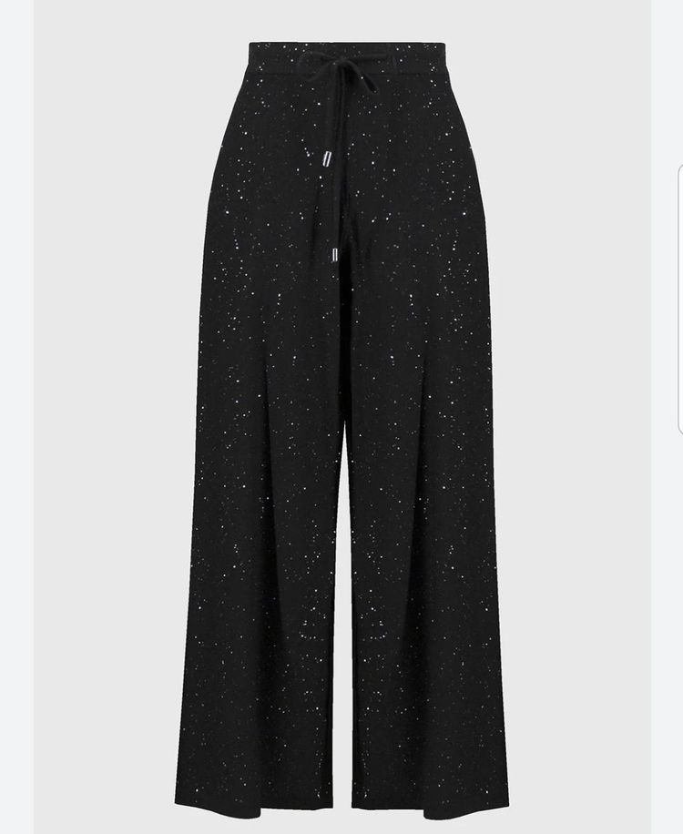 Immagine di Black Glitter Wide-Leg Pants 3