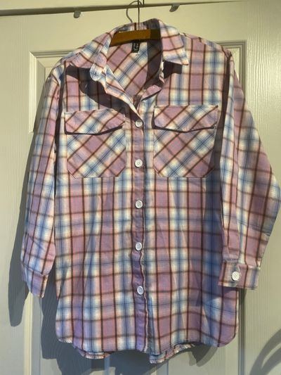 Plaid Button-Up Shirt