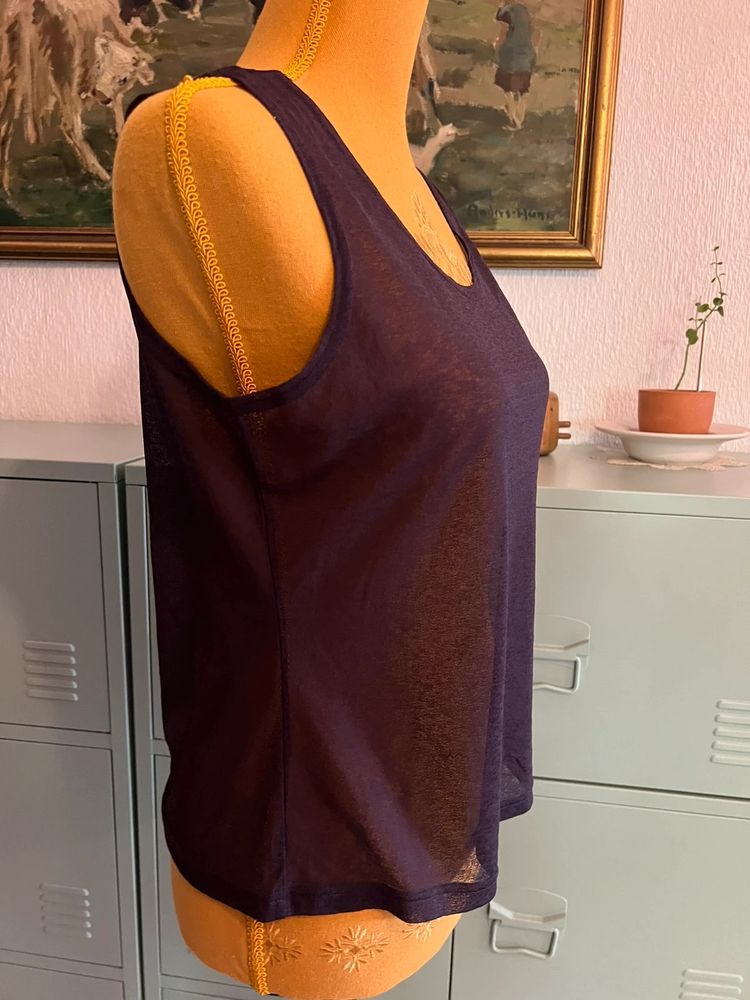BiBA BIBA + Pariscop - Camiseta de Punto Fino Semitransparente - Morado Oscuro product image