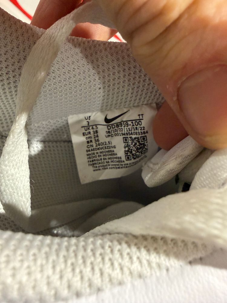 Nike Air Force 1 Low '07 White UK 4.5 (No Box) obraz 5