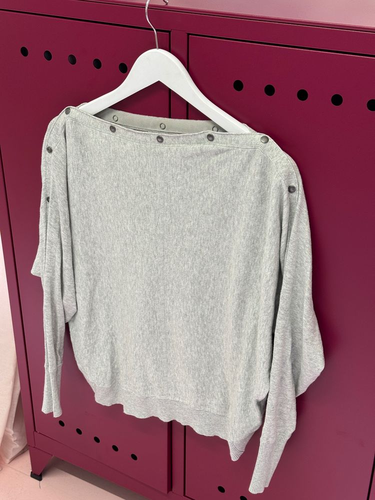 All Saints Batwing Grey Long Sleeve Sweater 