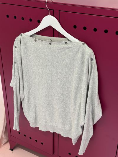 All Saints Batwing Grey Long Sleeve Sweater