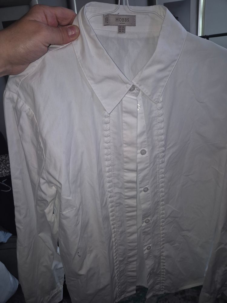 Hobbs Hobbs Women's White Button-Up Shirt product image