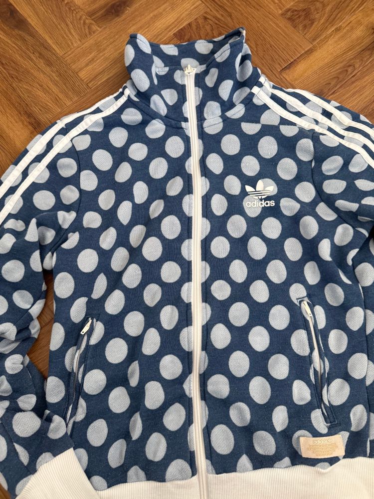 Blue Adidas Polka Dot Zip Jumper (S) 14