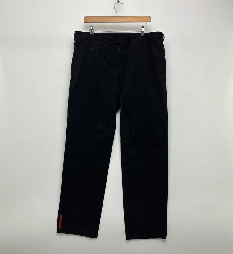 Prada Sport 00’s Black Double Knee Straight Leg Trousers - W36 image 1