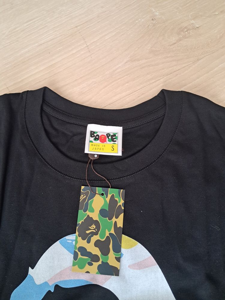 Bape Black T-Shirt With Colorful Camo Ape Head Print image 2