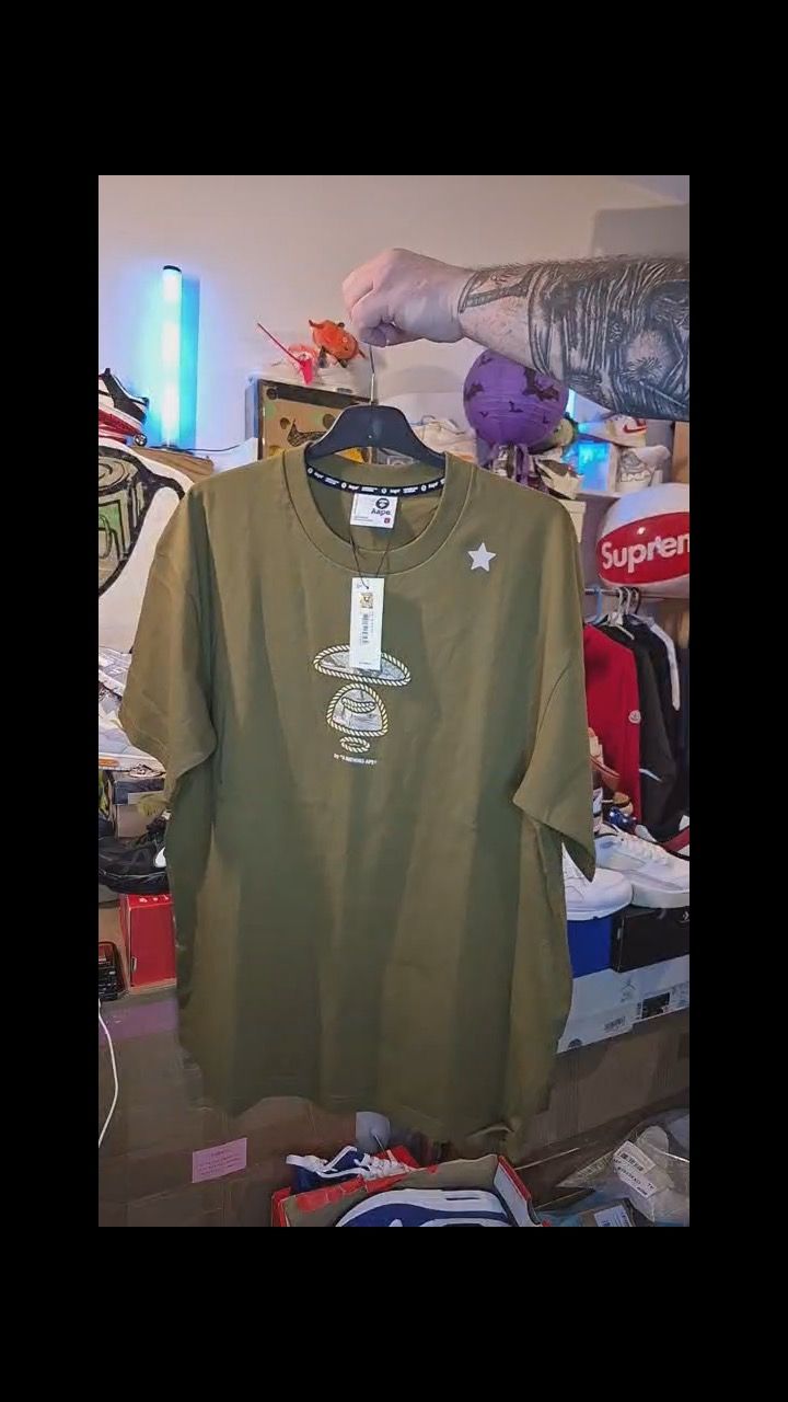 BAPE bathing ape t-shirt khaki green product image