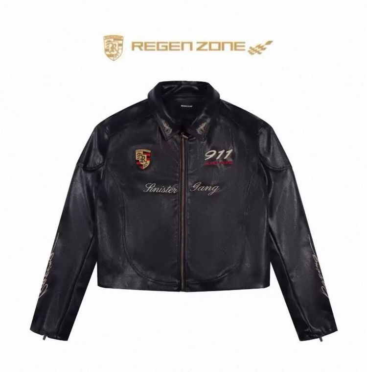 Other Regen Zone Black Leather Jacket product image