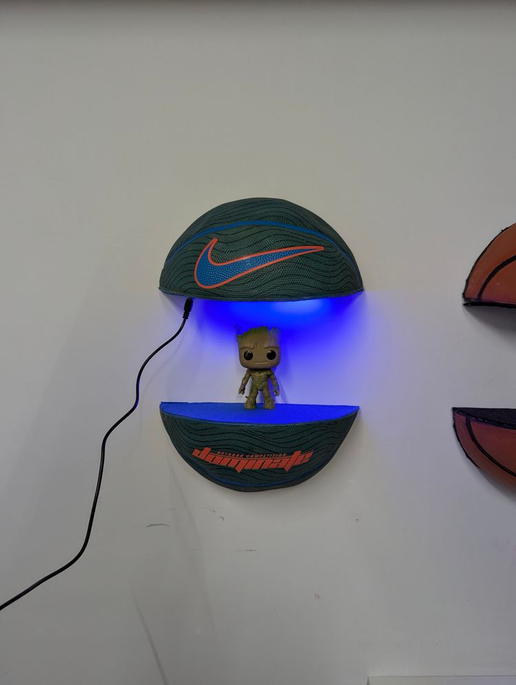 Mensola da Muro Pallone Basket Nike Dominate LED Display Funko Pop Handmade image 7