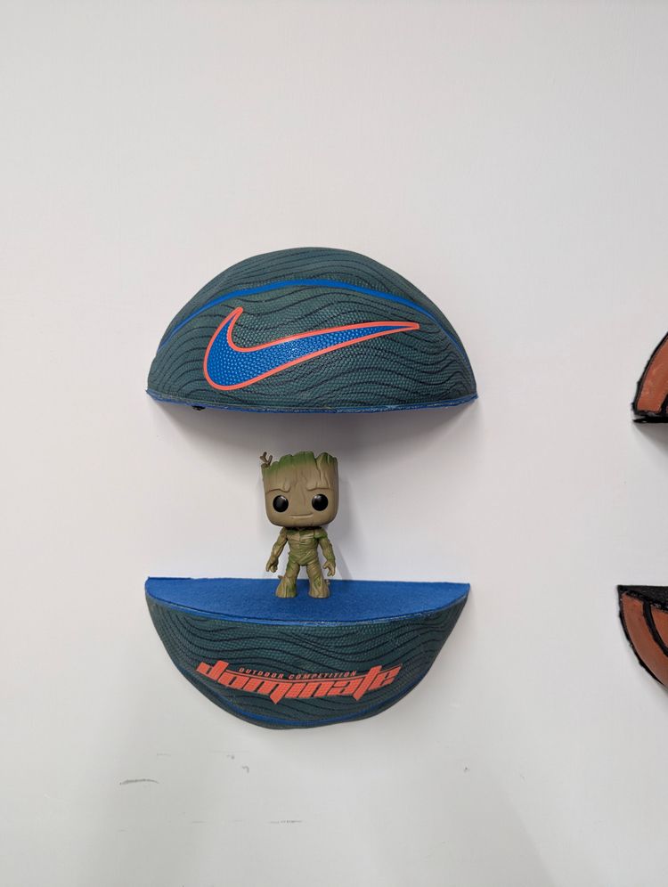 Mensola da Muro Pallone Basket Nike Dominate LED Display Funko Pop Handmade image 5