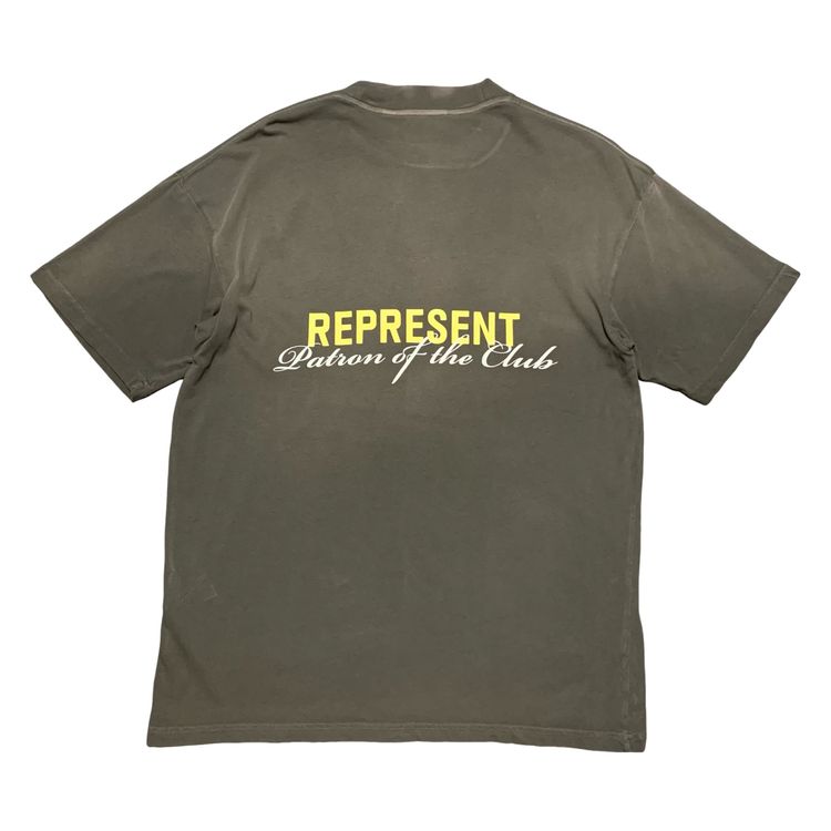 Represent XXS Patron Of The Club Washed Olive Tee
