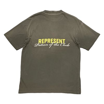 Represent XXS Patron Of The Club Washed Olive Tee