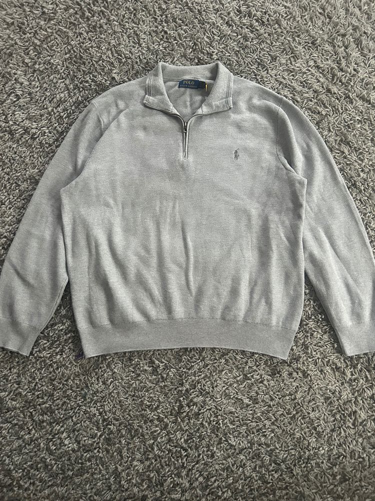 Polo Polo Ralph Lauren Grey Quarter-Zip Sweater product image