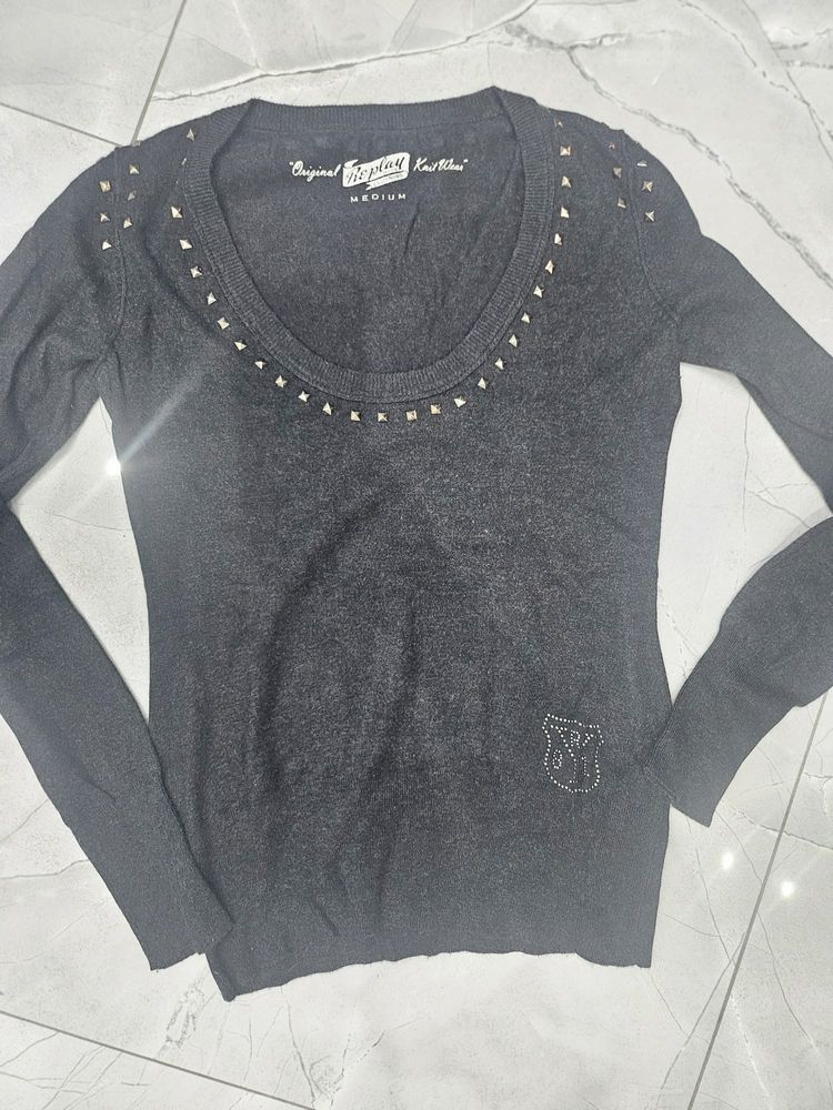 Replay Replay Black Studded Knit Sweater product image
