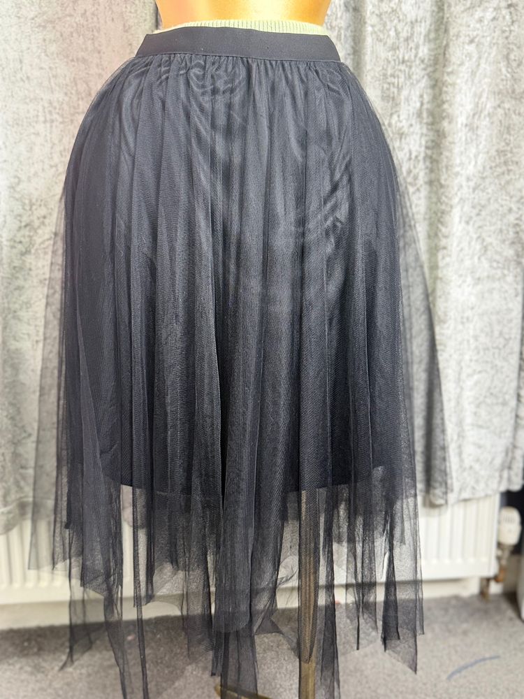 Apricot Black Tulle Skirt