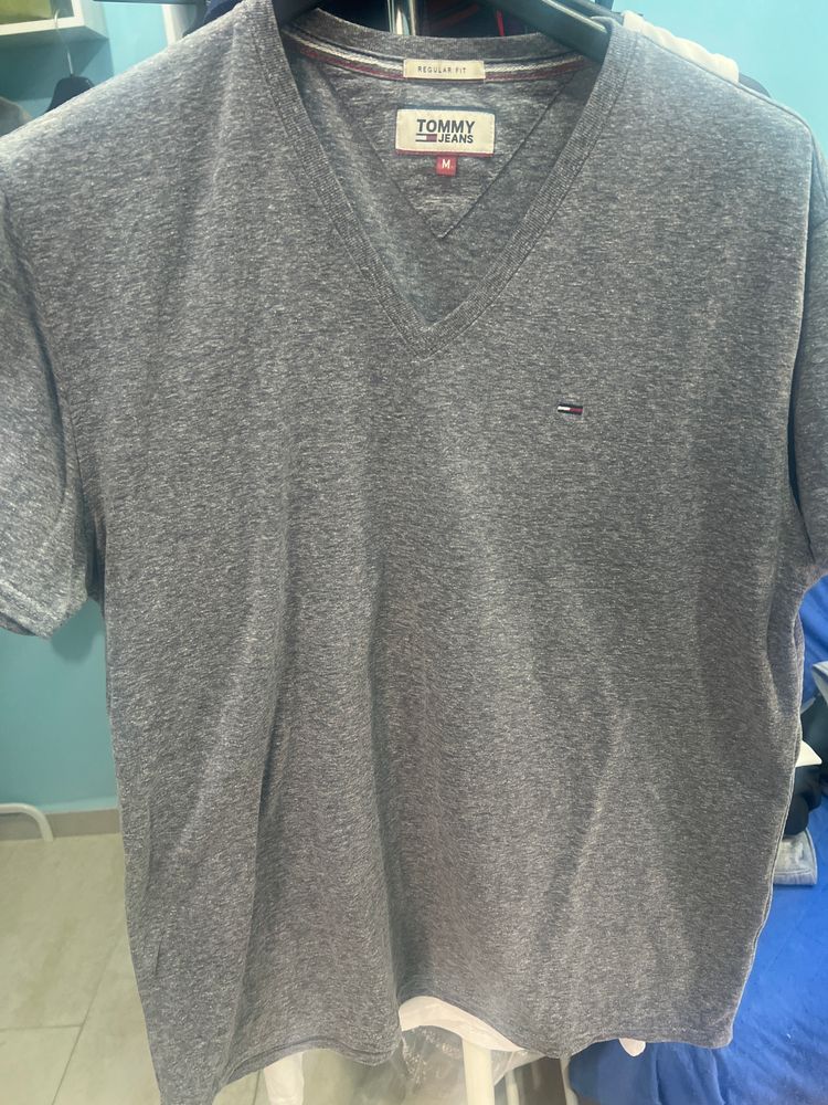 Tommy Hilfiger Grey V-Neck T-Shirt