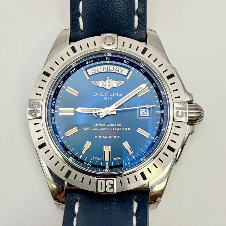 Breitling Galactic 44 Automatic Day-Date | Blue Dial | A45320 | 44mm