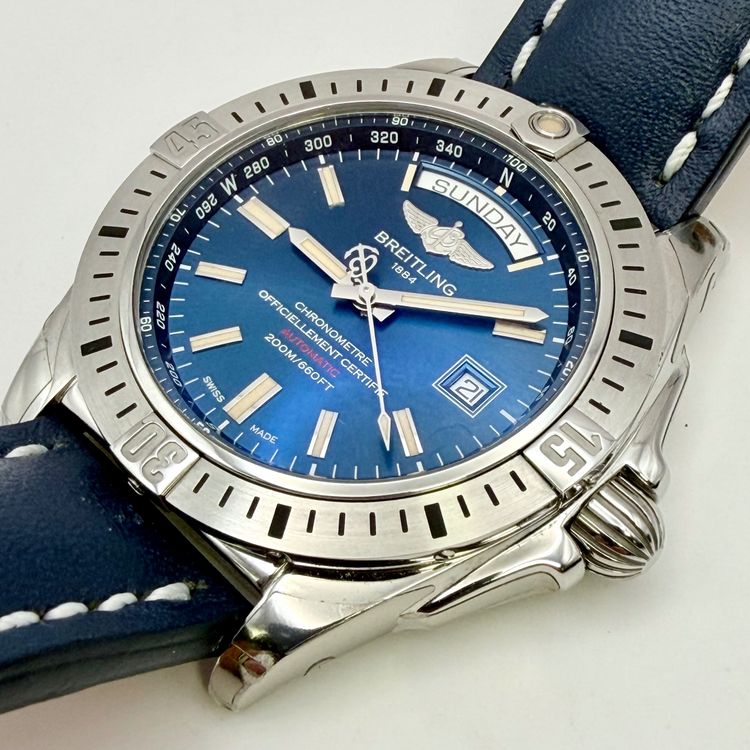 Breitling Galactic 44 Automatic Day-Date | Blue Dial | A45320 | 44mm 3