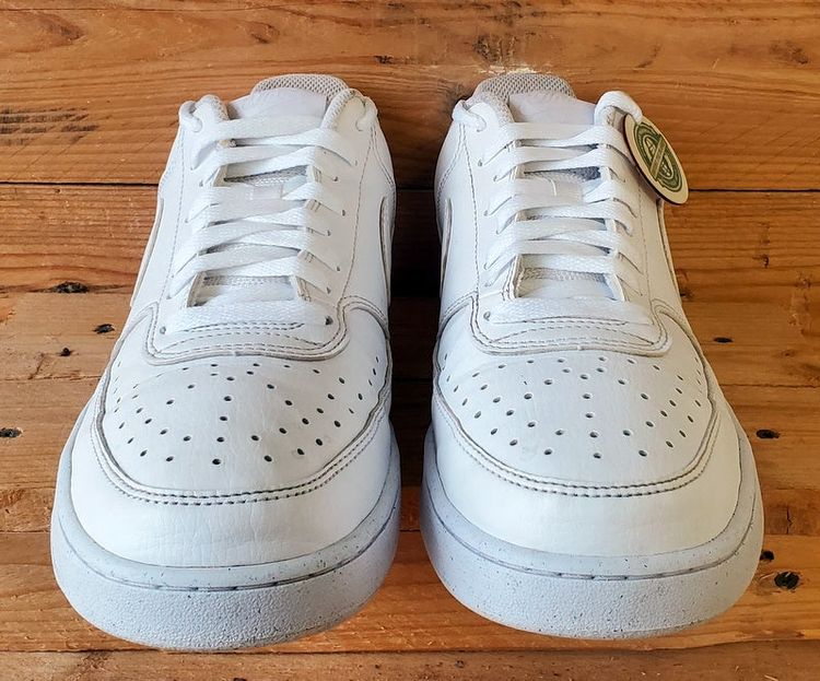 Nike Court Vision Leather Trainers UK9.5/US10.5/EU44.5 DH2987-100 Triple White image 8