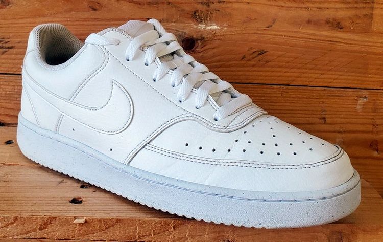 Nike Court Vision Leather Trainers UK9.5/US10.5/EU44.5 DH2987-100 Triple White image 12