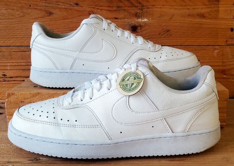 Nike Court Vision Leather Trainers UK9.5/US10.5/EU44.5 DH2987-100 Triple White image 1
