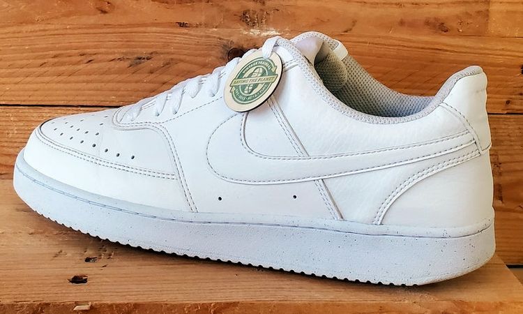 Nike Court Vision Leather Trainers UK9.5/US10.5/EU44.5 DH2987-100 Triple White image 4