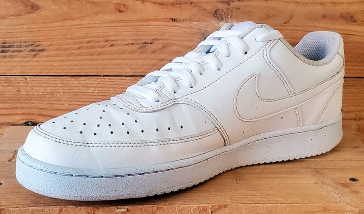 Nike Court Vision Leather Trainers UK9.5/US10.5/EU44.5 DH2987-100 Triple White image 9