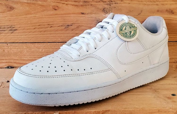 Nike Court Vision Leather Trainers UK9.5/US10.5/EU44.5 DH2987-100 Triple White image 7