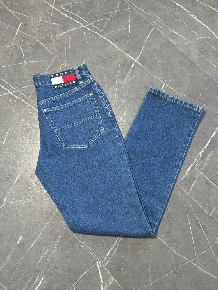 Vintage 90s Tommy Hilfiger Jeans High Waist Women’s  Size Spellout 7 UK 8/10