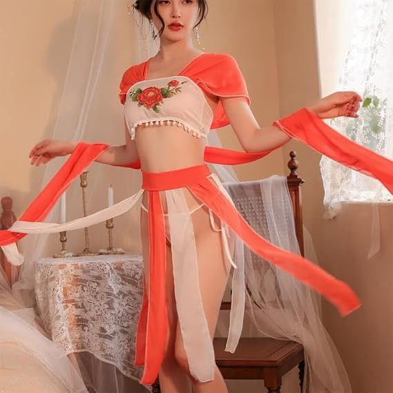 Two-Piece Lingerie Set With Floral Embroidery And Sheer Panels image 2