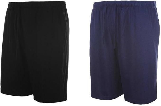 Fabrik Cotton Rich Light Weight Jersey Shorts With Twin Pack For Men in Black/Navy, 2XL-8XL