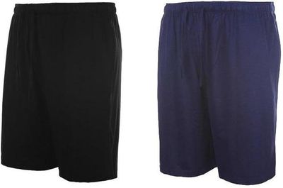 Fabrik Cotton Rich Light Weight Jersey Shorts With Twin Pack For Men in Black/Navy, 2XL-8XL