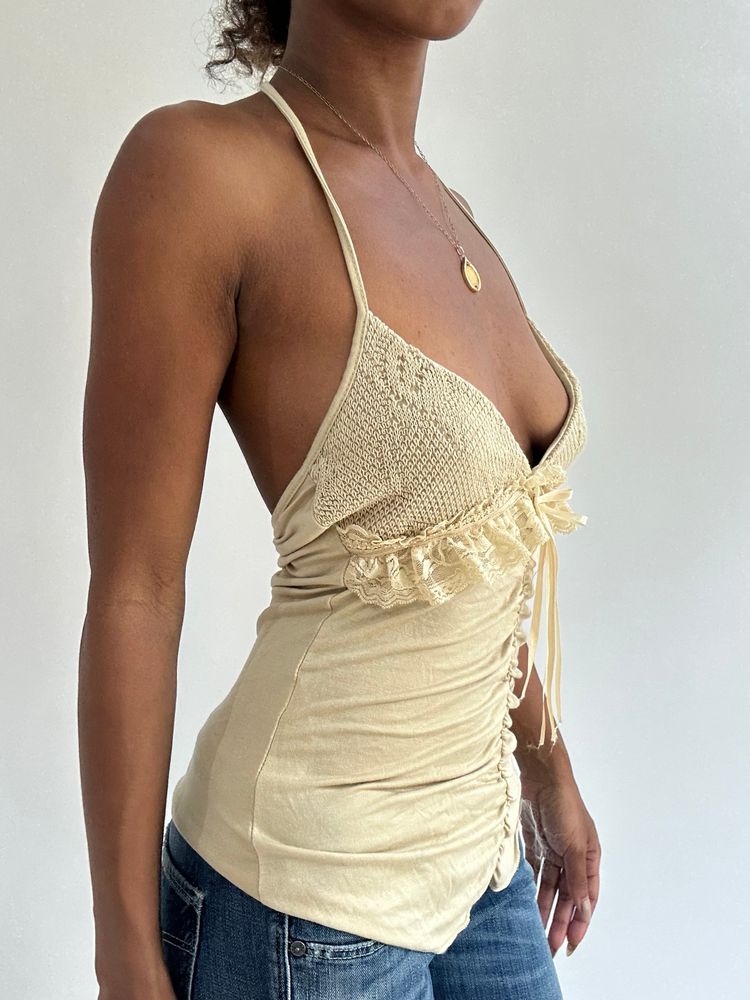 BEST PICKS | small beige ruffle detail cami top 2