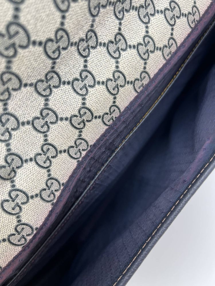 Vintage Gucci GG Monogram Web Stripe Briefcase obraz 4