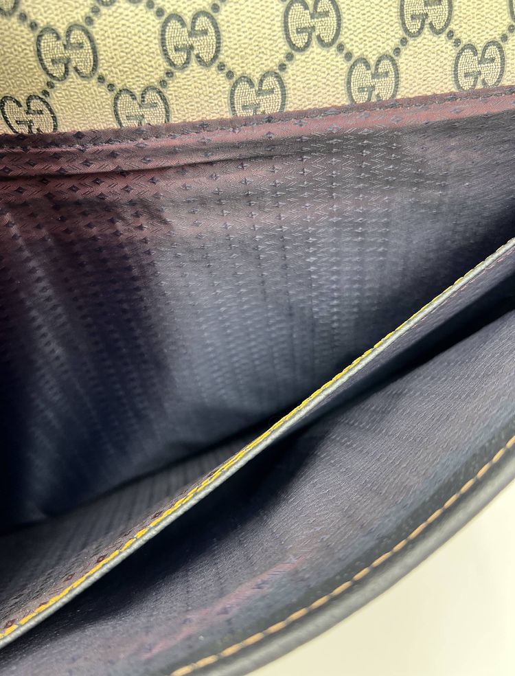 Vintage Gucci GG Monogram Web Stripe Briefcase obraz 7