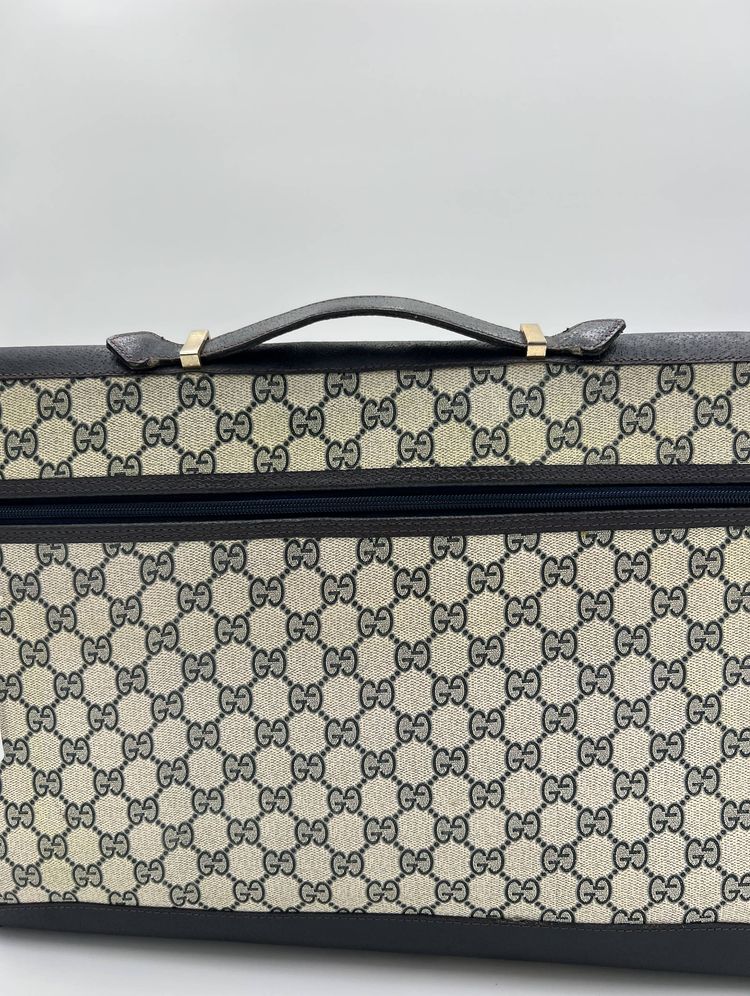 Vintage Gucci GG Monogram Web Stripe Briefcase obraz 3